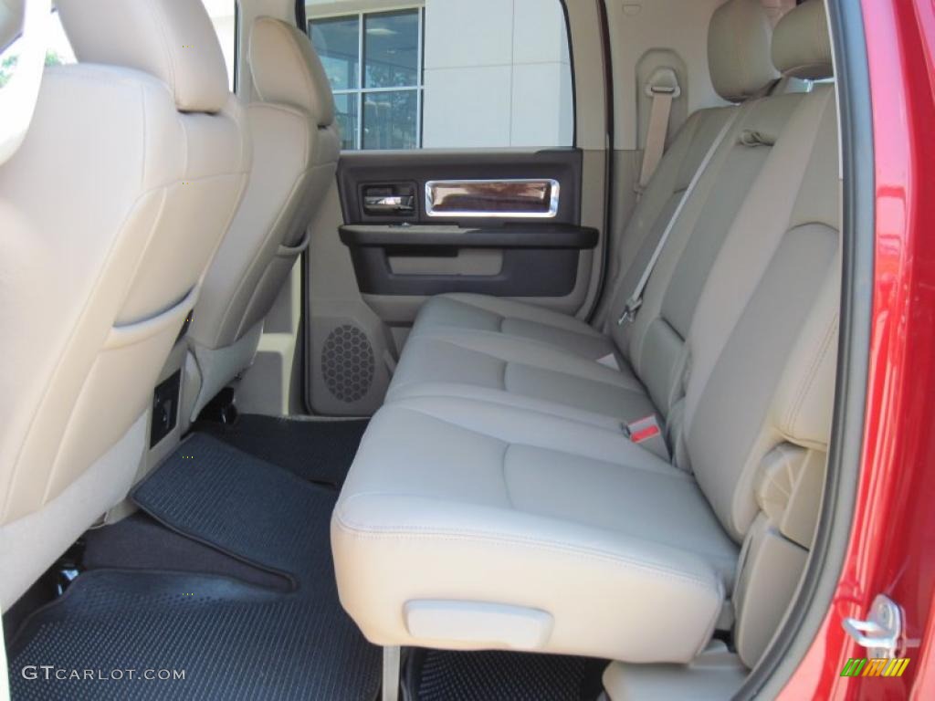 2010 Ram 3500 Laramie Mega Cab 4x4 Dually - Inferno Red Crystal Pearl / Light Pebble Beige/Bark Brown photo #8