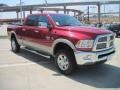 2010 Inferno Red Crystal Pearl Dodge Ram 2500 Laramie Crew Cab 4x4  photo #2