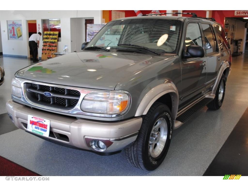 2000 Explorer Eddie Bauer 4x4 - Spruce Green Metallic / Medium Prairie Tan photo #3