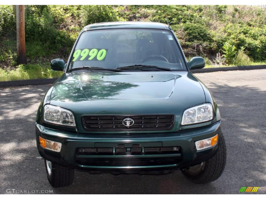 1999 RAV4 4WD - Deep Jewel Green Pearl / Gray photo #2