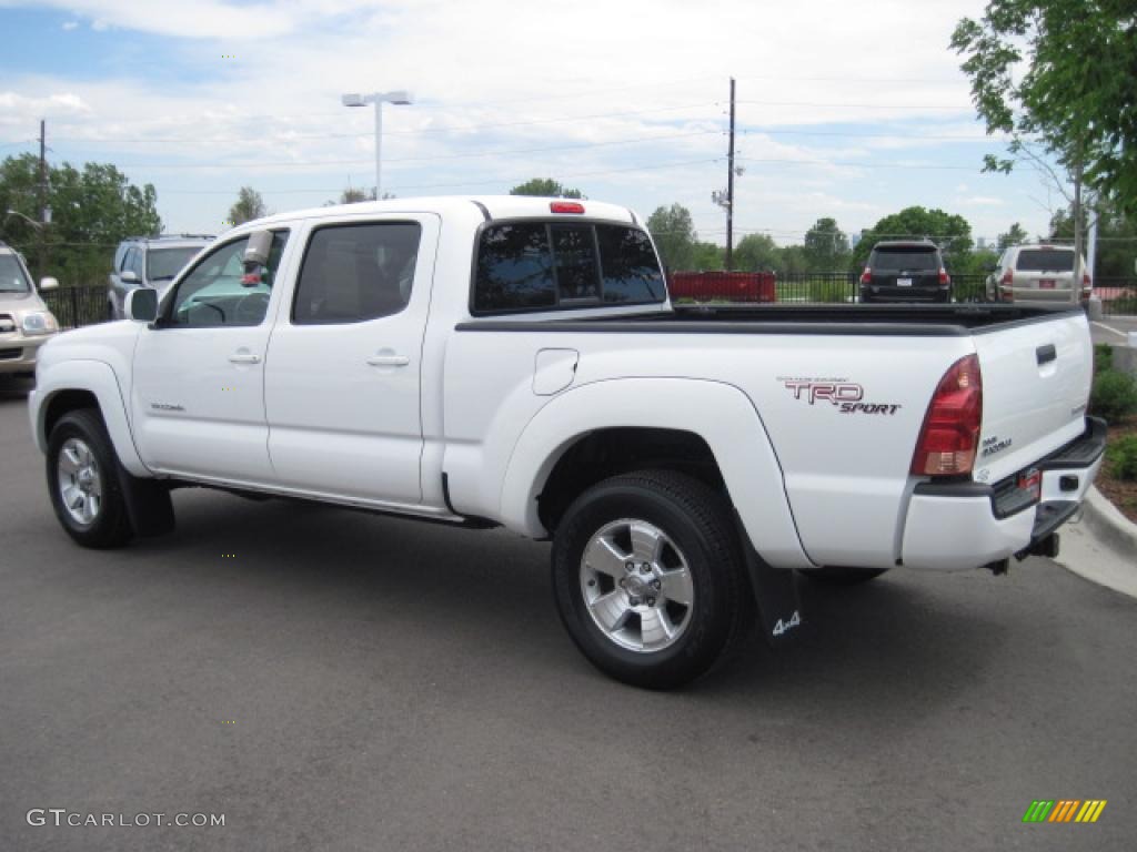 2008 Tacoma V6 TRD Sport Double Cab 4x4 - Super White / Graphite Gray photo #4