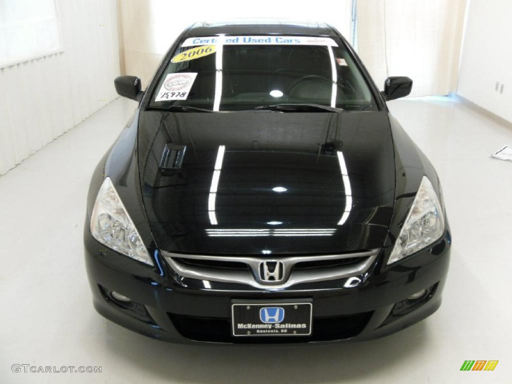 2006 Accord EX V6 Coupe - Nighthawk Black Pearl / Black photo #6