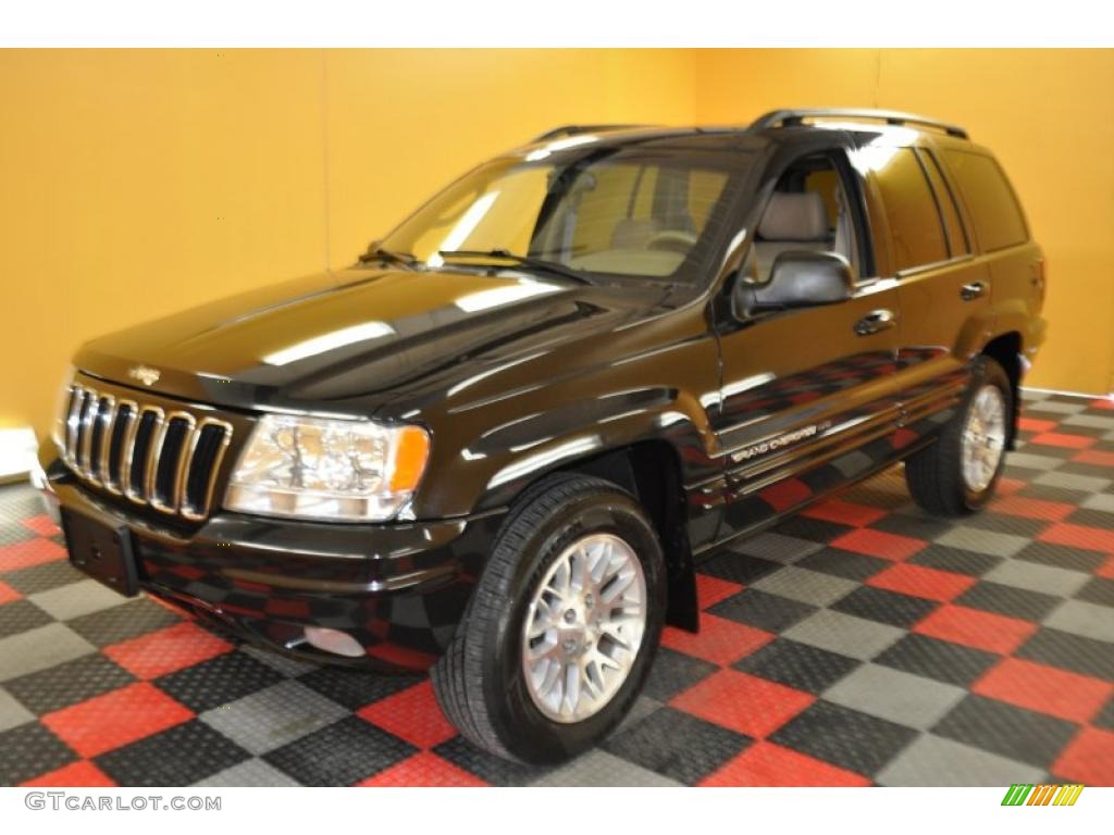 2002 Grand Cherokee Limited 4x4 - Black / Sandstone photo #3