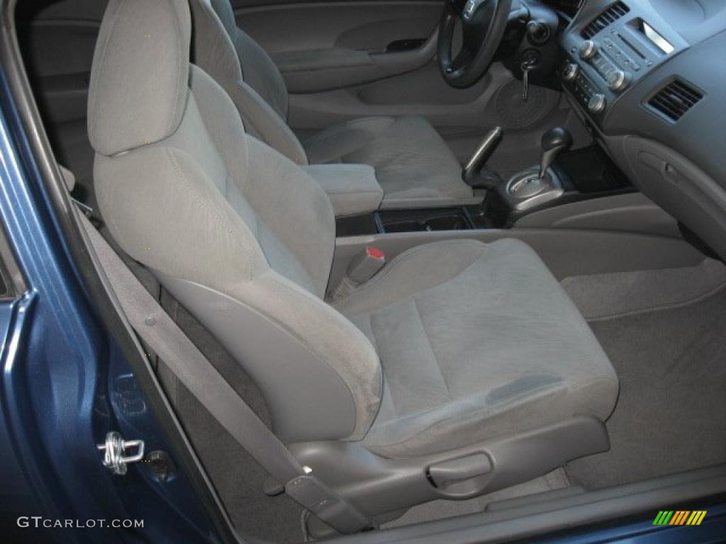 2007 Civic LX Coupe - Atomic Blue Metallic / Gray photo #22