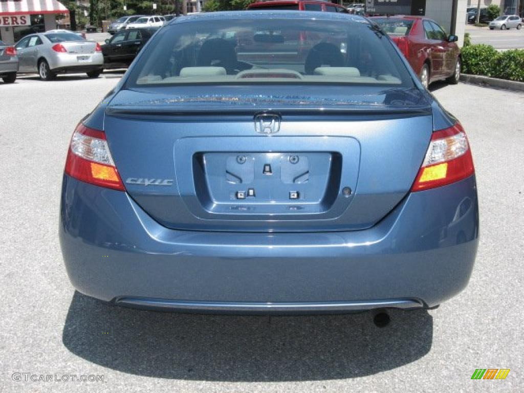 2007 Civic LX Coupe - Atomic Blue Metallic / Gray photo #37