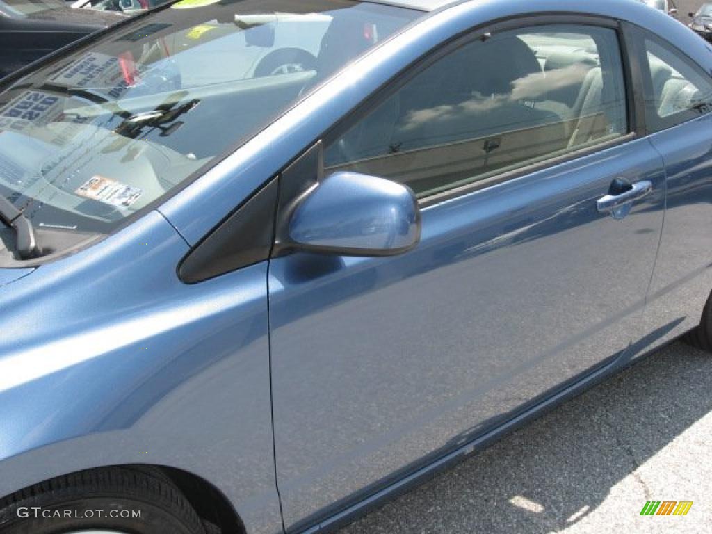 2007 Civic LX Coupe - Atomic Blue Metallic / Gray photo #44