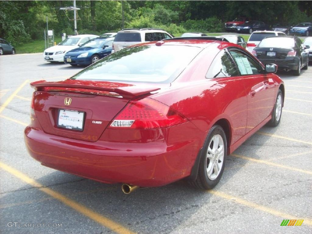 2007 Accord EX-L Coupe - San Marino Red / Ivory photo #22
