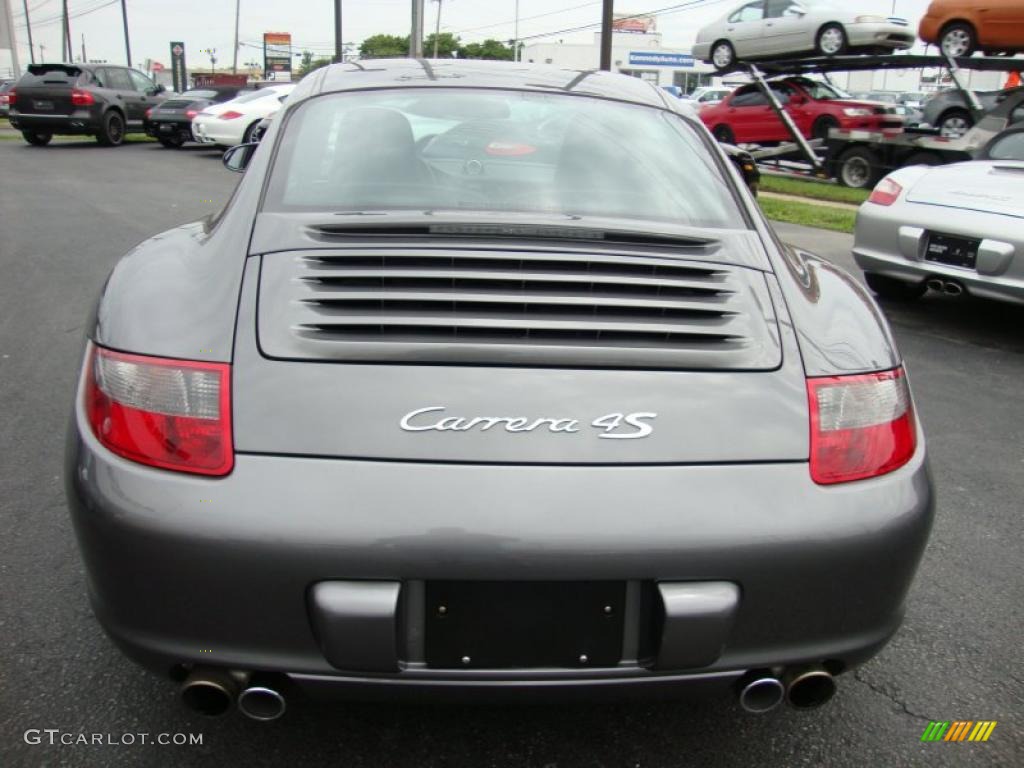 2008 911 Carrera 4S Coupe - Meteor Grey Metallic / Black photo #8