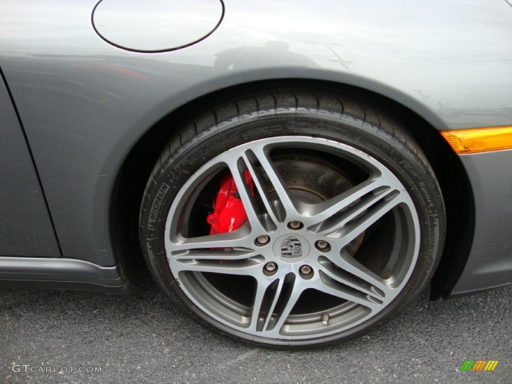 2008 911 Carrera 4S Coupe - Meteor Grey Metallic / Black photo #25