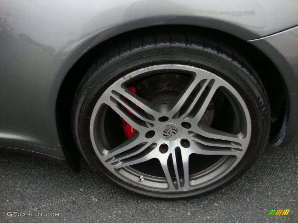 2008 911 Carrera 4S Coupe - Meteor Grey Metallic / Black photo #28