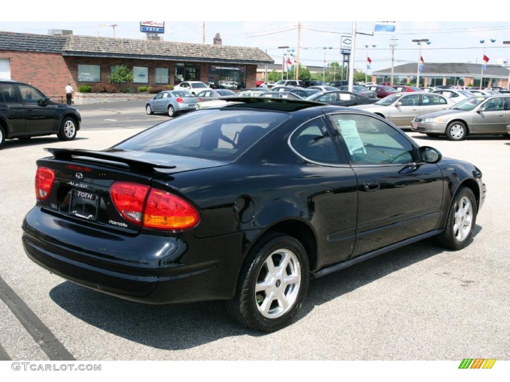 2001 Alero GLS Coupe - Onyx Black / Pewter photo #3