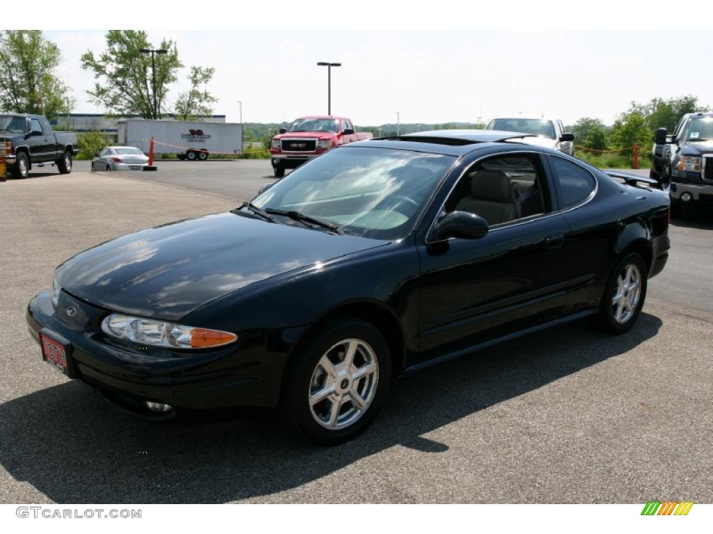 2001 Alero GLS Coupe - Onyx Black / Pewter photo #6