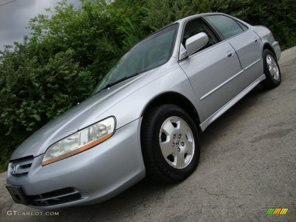 2002 Accord EX V6 Sedan - Satin Silver Metallic / Quartz Gray photo #1
