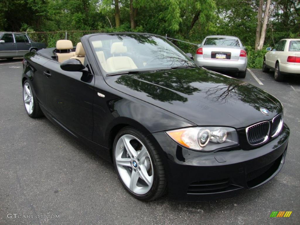 2008 1 Series 135i Convertible - Jet Black / Savanna Beige photo #4