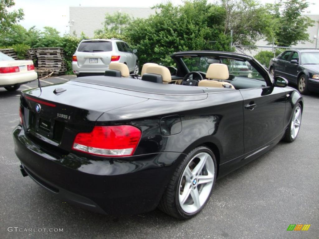 2008 1 Series 135i Convertible - Jet Black / Savanna Beige photo #8