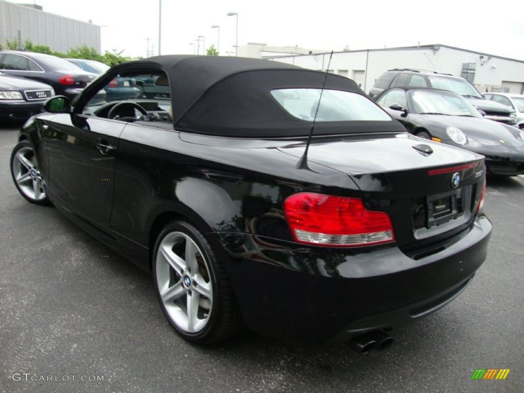 2008 1 Series 135i Convertible - Jet Black / Savanna Beige photo #52