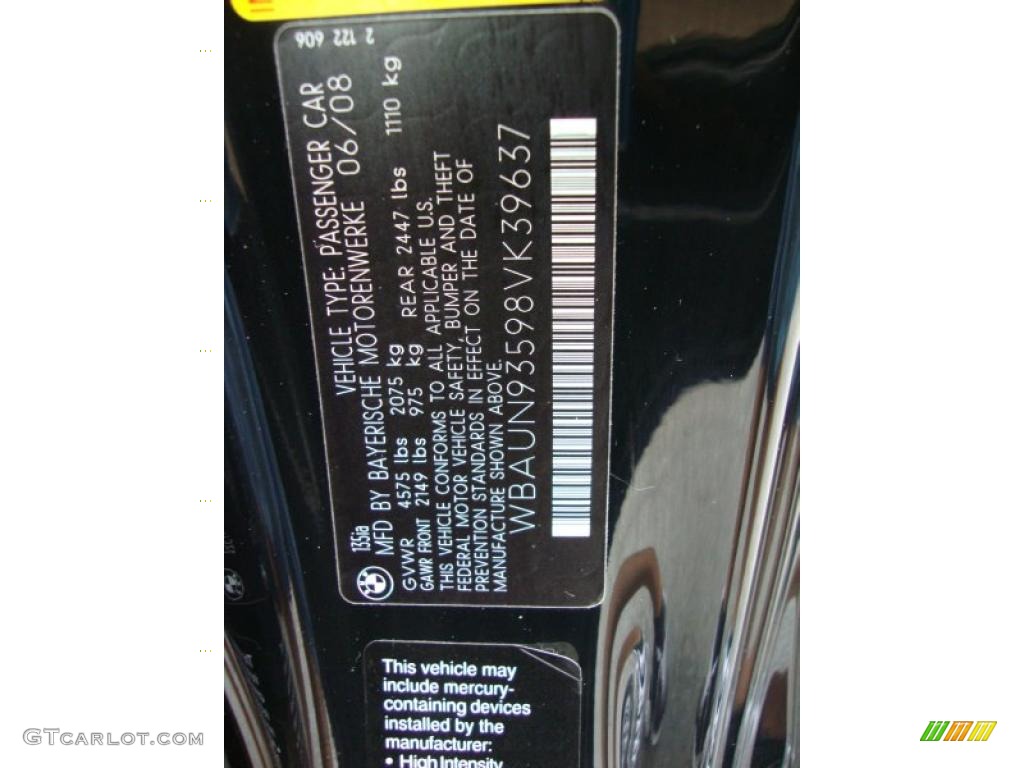 2008 1 Series 135i Convertible - Jet Black / Savanna Beige photo #53