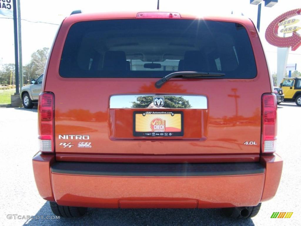 2008 Nitro R/T - Sunburst Orange Pearl / Dark Slate Gray photo #4