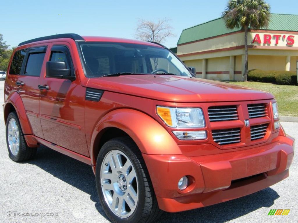 2008 Nitro R/T - Sunburst Orange Pearl / Dark Slate Gray photo #7