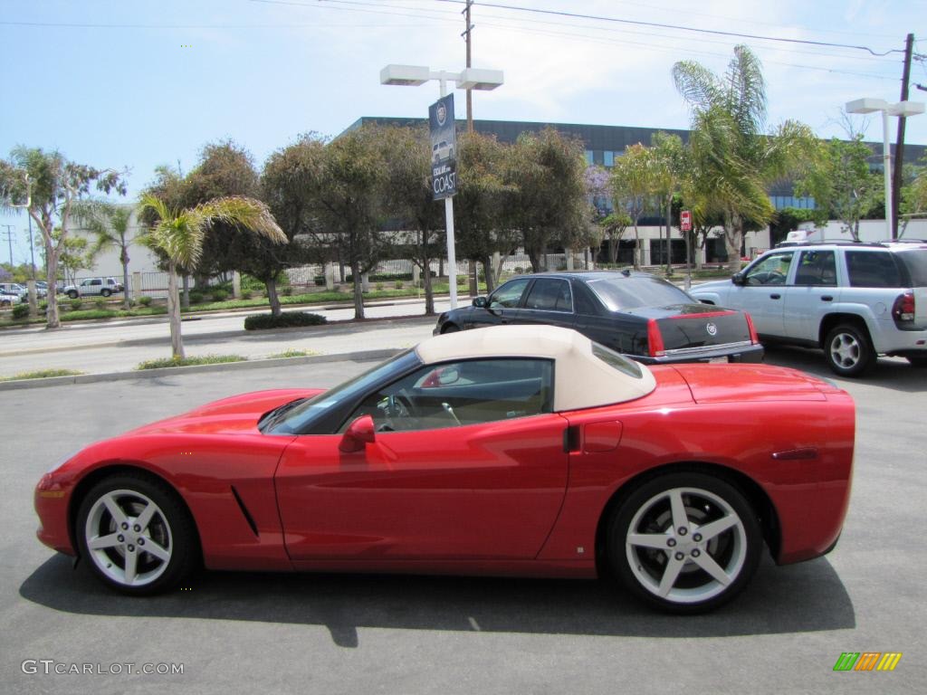 2006 Corvette Convertible - Victory Red / Cashmere Beige photo #4