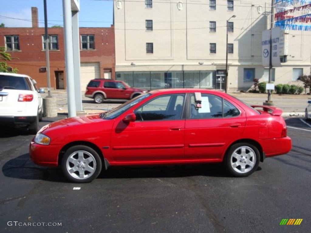 2005 Sentra 1.8 S Special Edition - Code Red / Charcoal photo #2