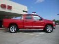 2008 Flame Red Dodge Ram 1500 Big Horn Edition Quad Cab 4x4  photo #2