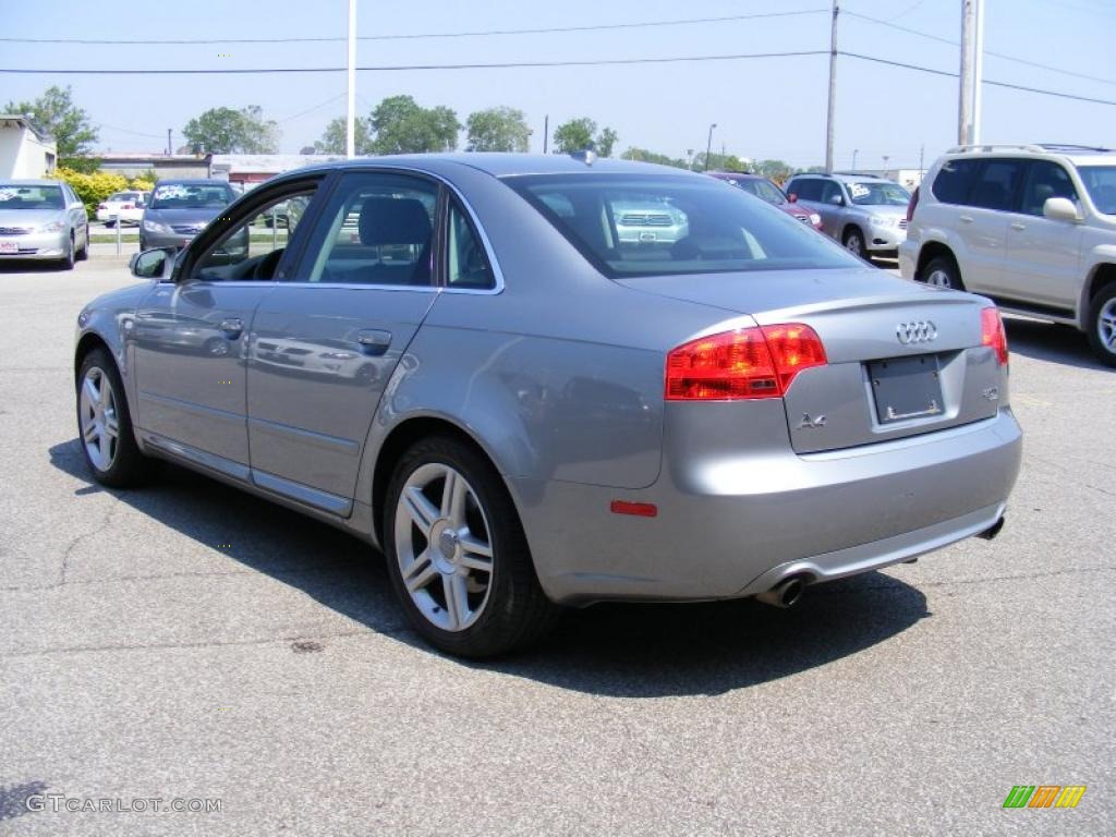 2008 A4 2.0T quattro Sedan - Quartz Grey Metallic / Black photo #5