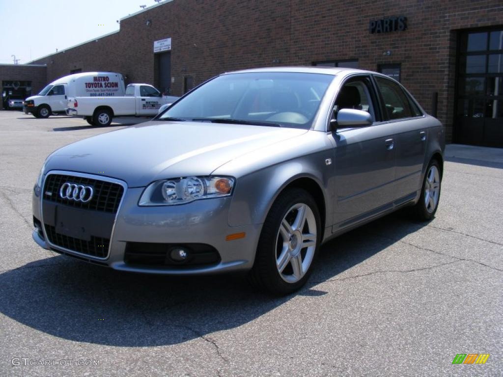 2008 A4 2.0T quattro Sedan - Quartz Grey Metallic / Black photo #7