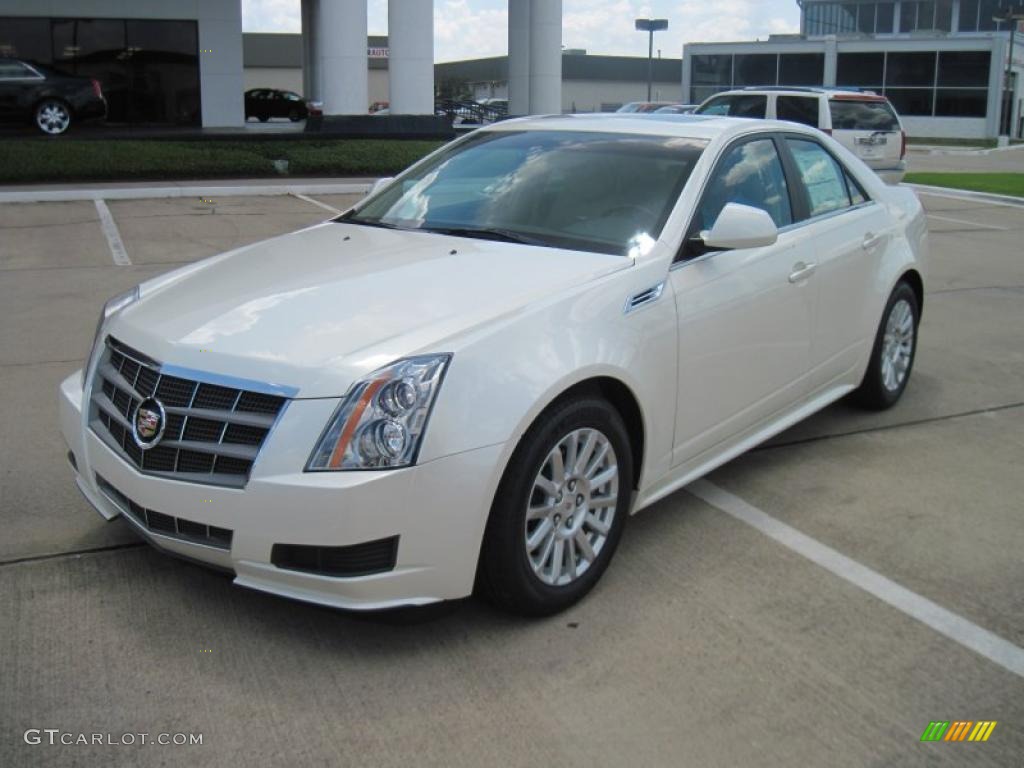 2010 CTS 3.0 Sedan - White Diamond Tricoat / Cashmere/Cocoa photo #1