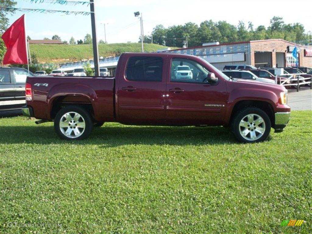 2008 Sierra 1500 SLT Crew Cab 4x4 - Sonoma Red Metallic / Ebony photo #6