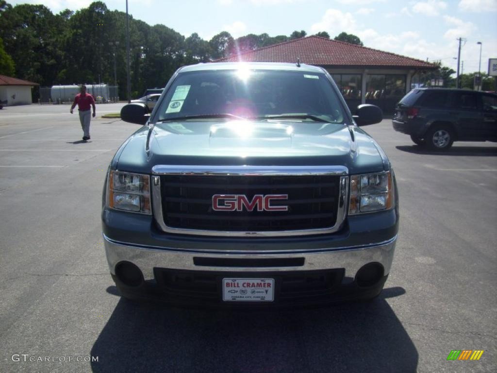 2010 Sierra 1500 SLE Crew Cab - Stealth Gray Metallic / Ebony photo #10