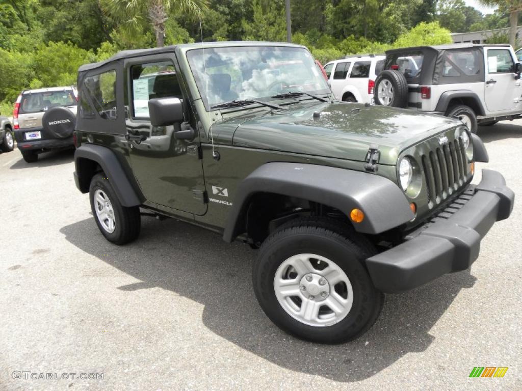 2009 Wrangler X 4x4 - Jeep Green Metallic / Dark Slate Gray/Medium Slate Gray photo #1