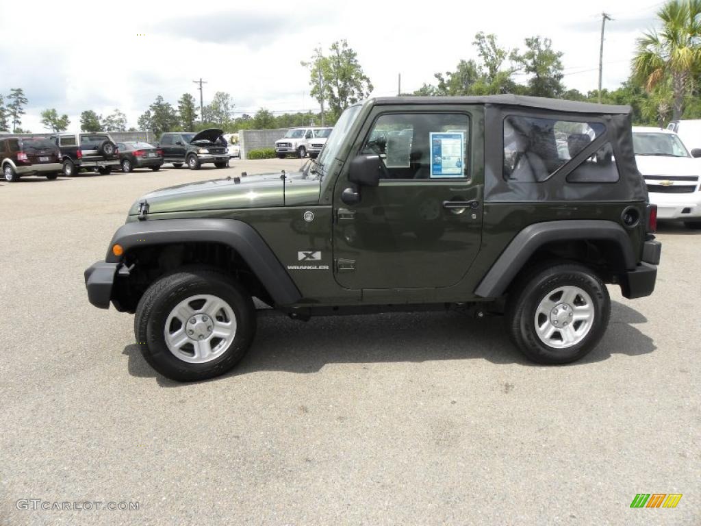 2009 Wrangler X 4x4 - Jeep Green Metallic / Dark Slate Gray/Medium Slate Gray photo #2