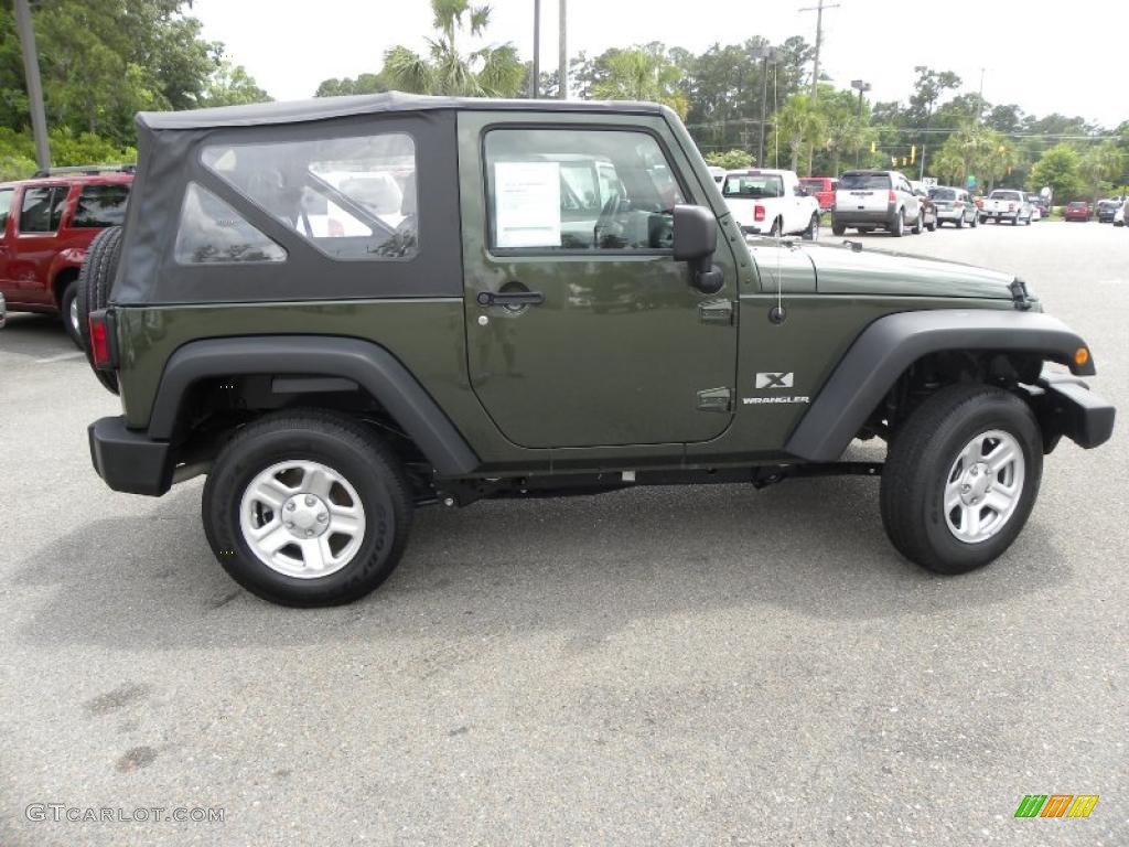 2009 Wrangler X 4x4 - Jeep Green Metallic / Dark Slate Gray/Medium Slate Gray photo #9
