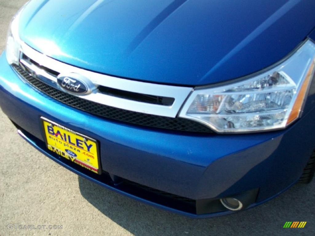 2009 Focus SES Sedan - Vista Blue Metallic / Medium Stone photo #1