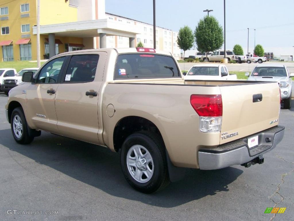 2010 Tundra CrewMax 4x4 - Sandy Beach Metallic / Sand Beige photo #3