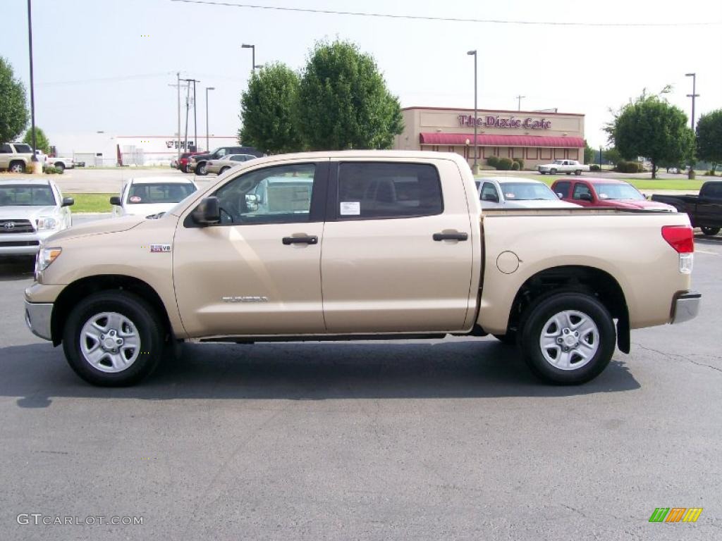 2010 Tundra CrewMax 4x4 - Sandy Beach Metallic / Sand Beige photo #5