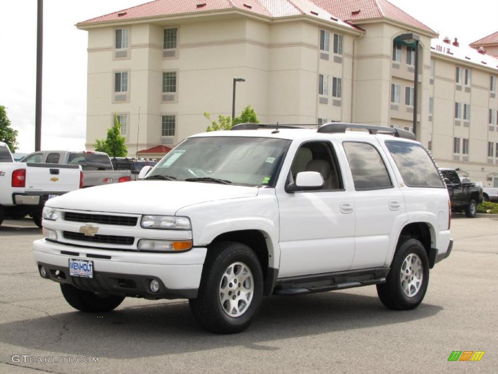 2003 Tahoe Z71 4x4 - Summit White / Tan/Neutral photo #11