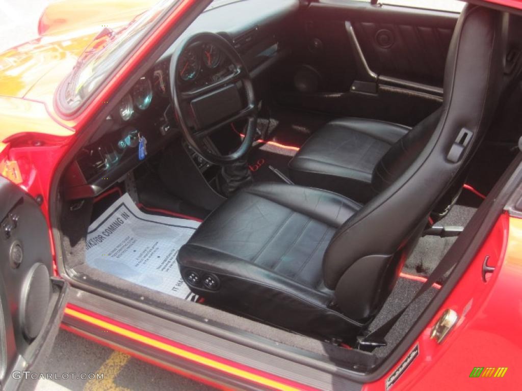 Black Interior 1987 Porsche 911 Turbo Coupe Photo #30772663