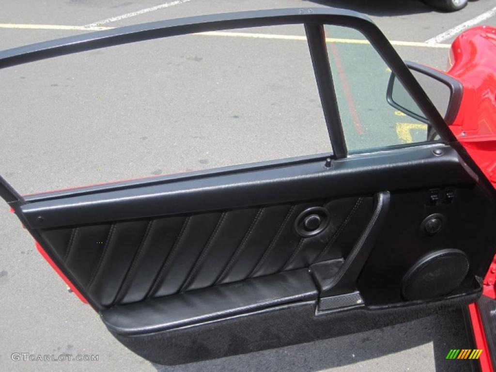 1987 Porsche 911 Turbo Coupe Black Door Panel Photo #30772671