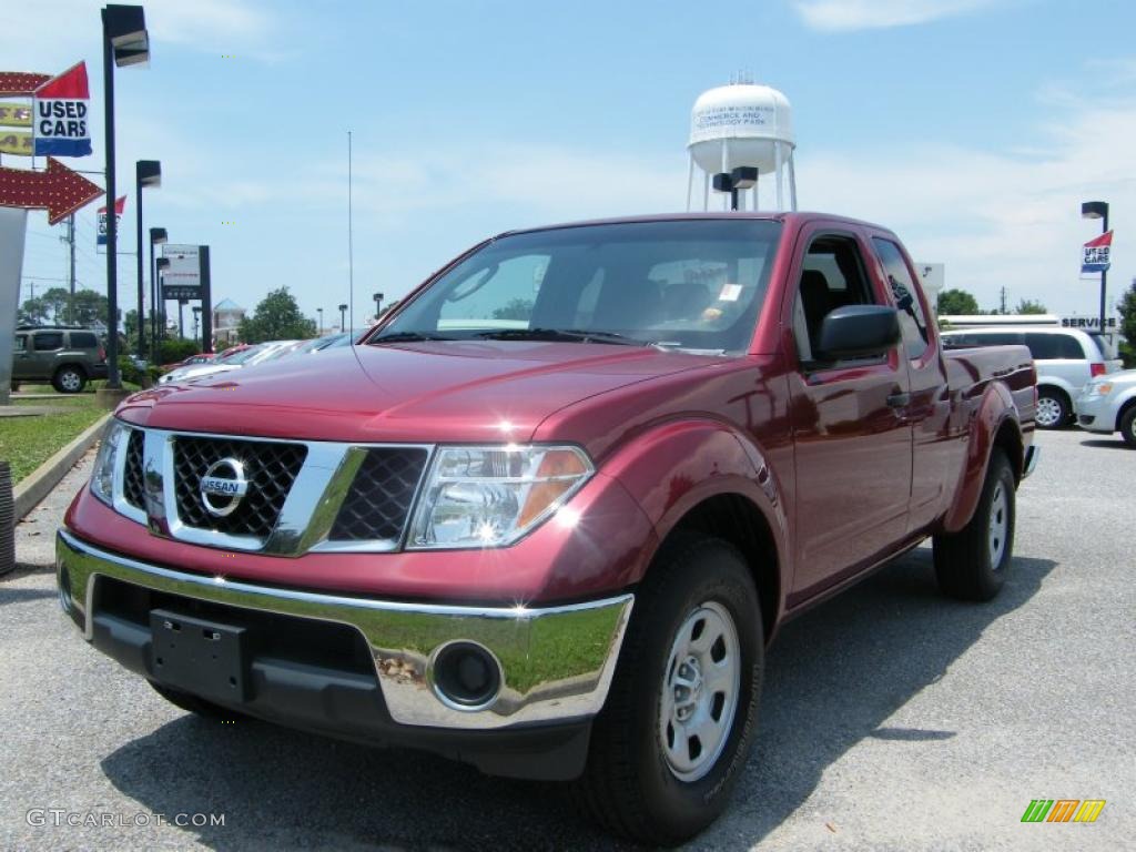 2008 Frontier SE King Cab - Red Brawn / Graphite photo #1