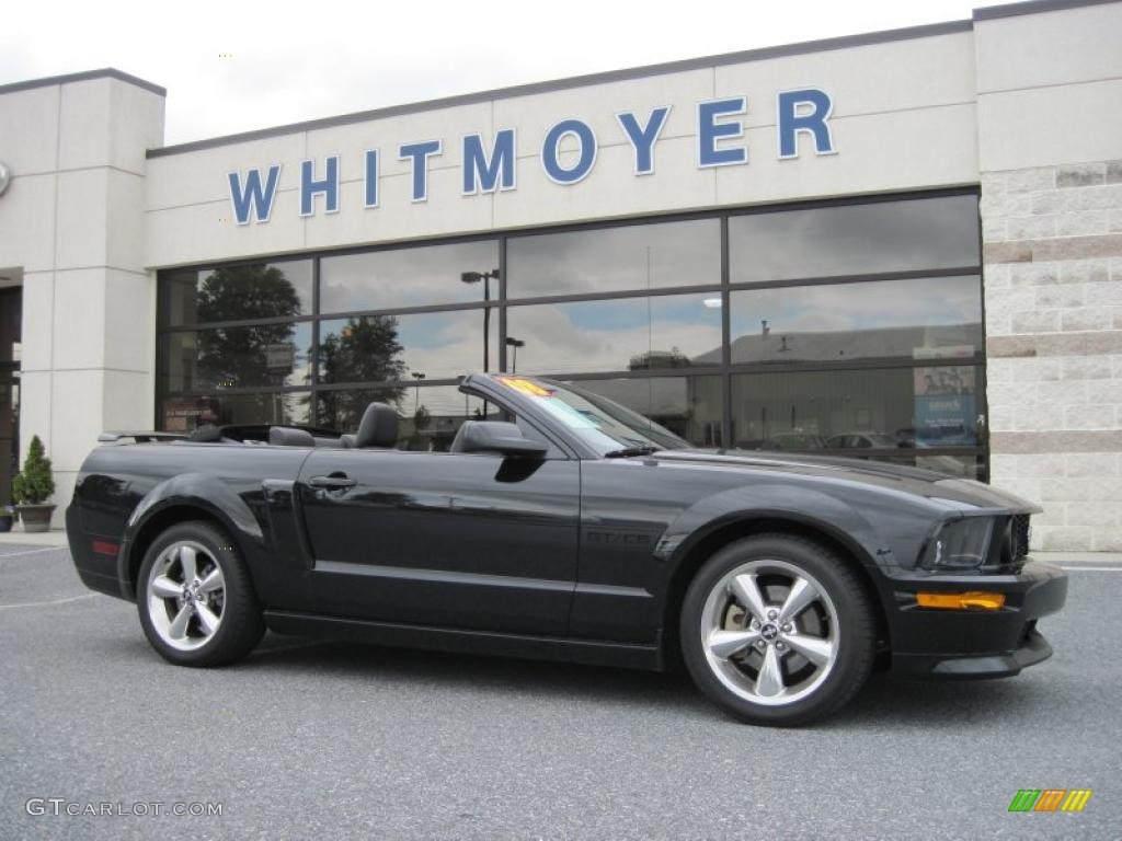 2008 Mustang GT/CS California Special Convertible - Black / Charcoal Black/Dove photo #1