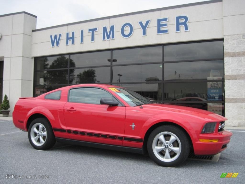 2007 Mustang V6 Premium Coupe - Torch Red / Dark Charcoal photo #1