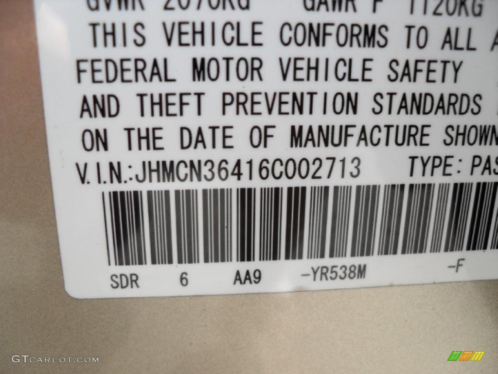 2006 Accord Hybrid Sedan - Desert Mist Metallic / Ivory photo #9