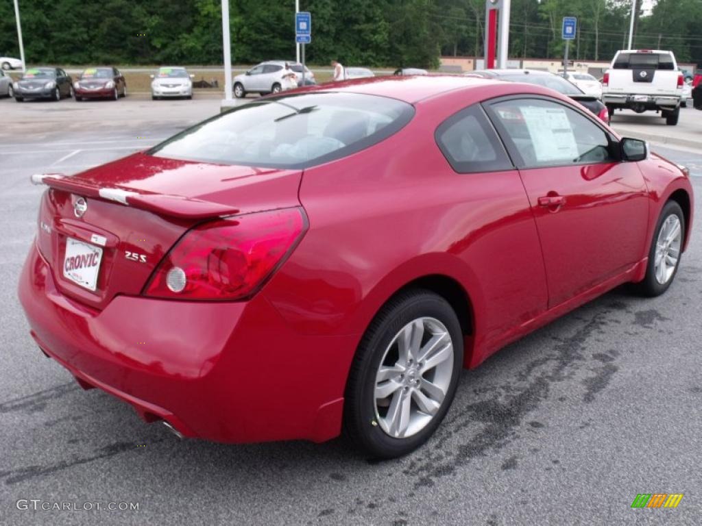2010 Altima 2.5 S Coupe - Red Alert / Charcoal photo #5