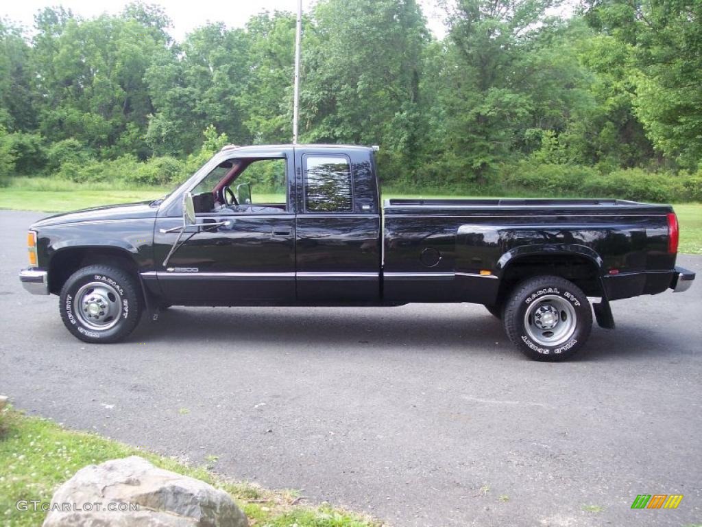 1989 C/K 3500 C3500 Silverado Extended Cab - Black / Red photo #12