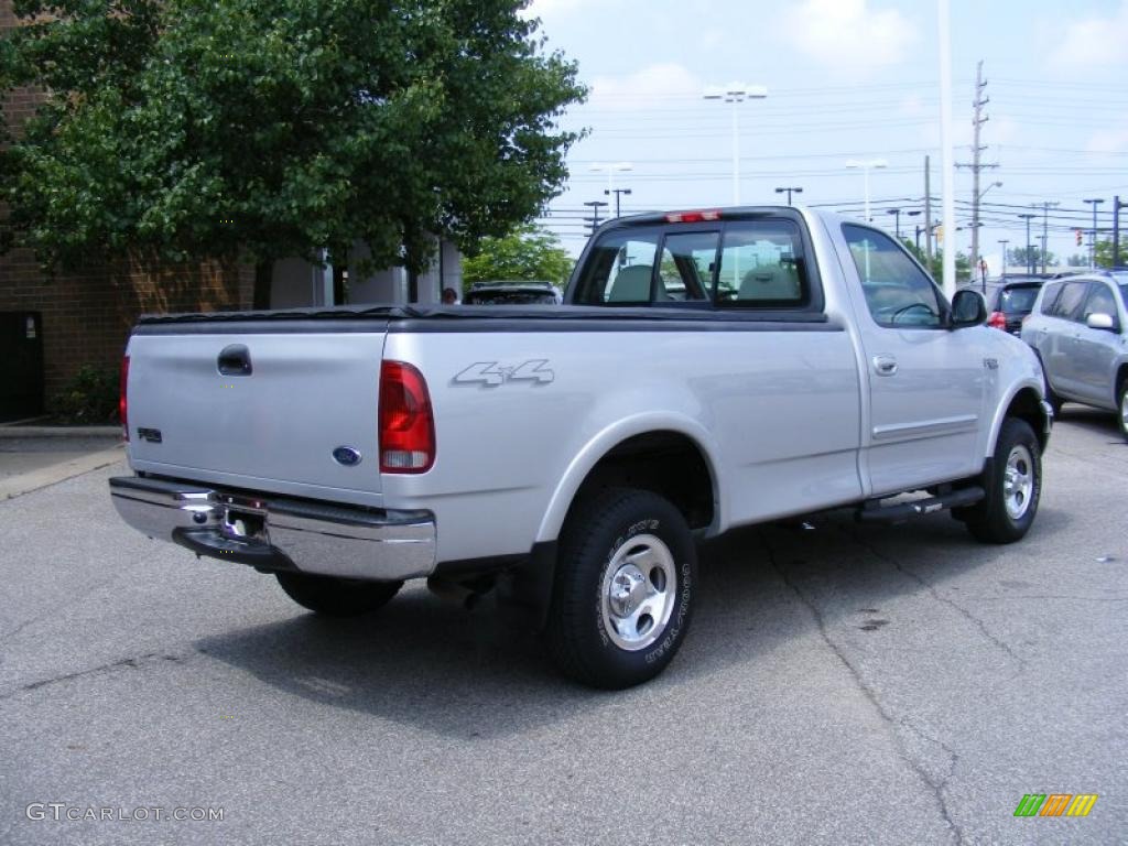 2003 F150 XLT Regular Cab 4x4 - Silver Metallic / Medium Graphite Grey photo #3