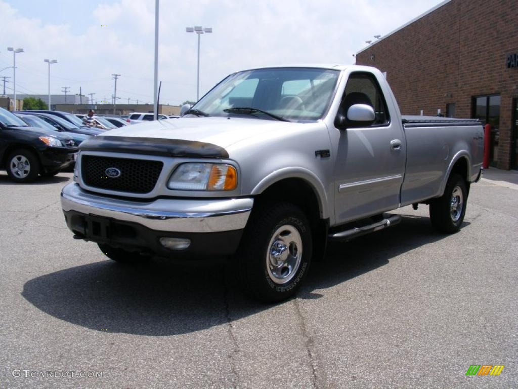 2003 F150 XLT Regular Cab 4x4 - Silver Metallic / Medium Graphite Grey photo #7