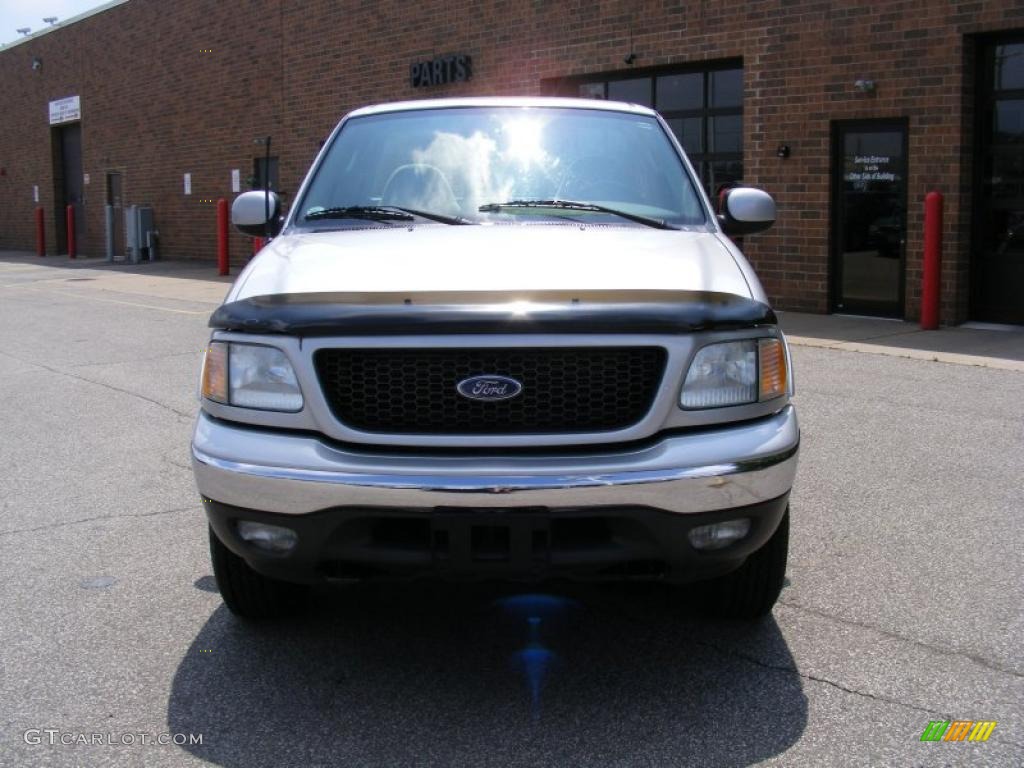 2003 F150 XLT Regular Cab 4x4 - Silver Metallic / Medium Graphite Grey photo #8