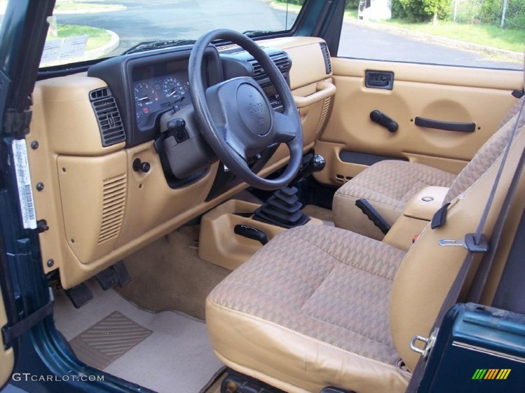 1998 Wrangler Sport 4x4 - Emerald Green Pearl / Khaki photo #28